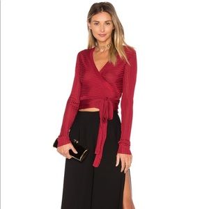 Lovers + Friends Ballet Sweater in Burgundy